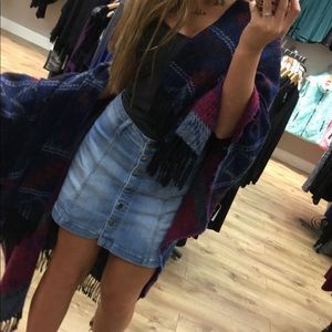 Aztec print Shaw/ cardigan with tassels